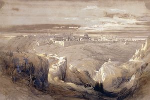 ベサニーに通じる道からエルサレム、 作： David Roberts