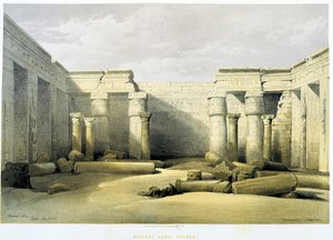 Medinet Abu (Medinet-Habou), Thebes (Thebes) - in "The Holy Land", London 1849 作： David Roberts