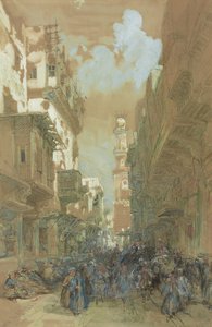 モスクエルモリスタン、カイロ、エジプト、1838 作： David Roberts