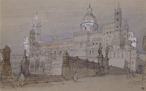 パレルモ大聖堂、1854 作： David Roberts