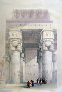 デンデラ神殿のポルティコ、19世紀 作： David Roberts