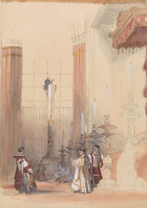 「セビリア大聖堂」の準備スケッチ 作： David Roberts