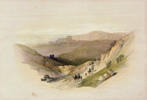 セムアの遺跡、1839年3月16日、「聖地」第1巻。 1842年にロンドンで発行されたLouis Haghe（1806-85）によって刻まれた 作： David Roberts