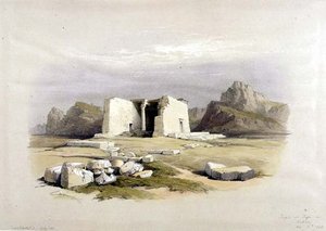 ヌビアのタファの神殿（「エジプトとヌビア」第1巻より）（リトグラフ 作： David Roberts