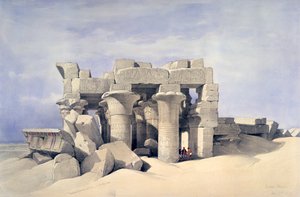 コムオンボのソベク神殿とハロエリス神殿、19世紀 作： David Roberts