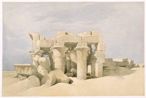 エジプト、コム・オンボのセベクとホルスの神殿、19世紀 作： David Roberts