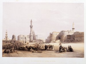 カイロ（Cairo）のシタデル（城塞）の入り口-デビッド・ロバーツ著「The Holy Land」（ロンドン、1849年）所収 作： David Roberts