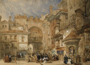 ビバランブラの門、グラナダ、1834 作： David Roberts