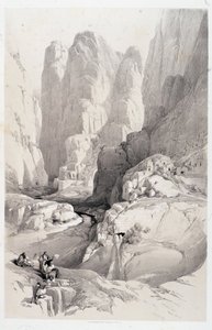 劇場（ペトラへの入り口）、1839年3月10日に描かれた「The Holy Land」（ロンドン、1849年）に掲載されている。 作： David Roberts
