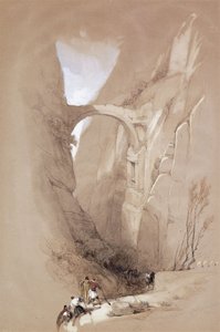 1839年にペトラに続く渓谷を横切る凱旋門