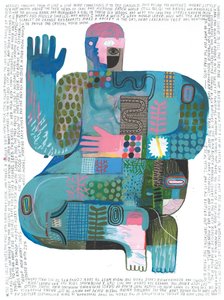宇宙の音、2023年（紙にアクリル、鉛筆） 作： David Shillinglaw