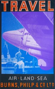 旅をする。空、陸、海（青 作： David Studwell