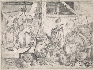 キッチンインテリア 作： David Teniers (II) (attributed to)