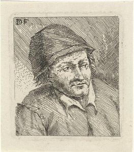 右側に帽子をかぶった男性の胸像 作： David Teniers (II)