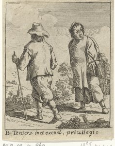 道端の農家の夫婦 作： David Teniers (II)