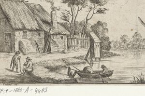 農場と水のある風景 作： David Teniers (II)