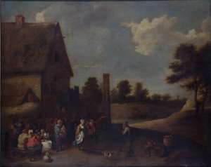 「農民の酒宴」、1630-1690 作： David Teniers II