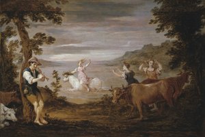 エウロパのレイプ、165456。 作： David Teniers II