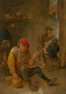 喫煙者、c。 1650。 作： David Teniers the Younger