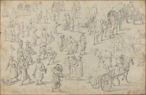 市場図の研究 作： David Teniers the Younger