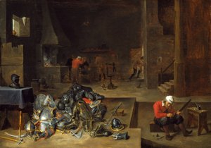 鎧の店 作： David Teniers the Younger