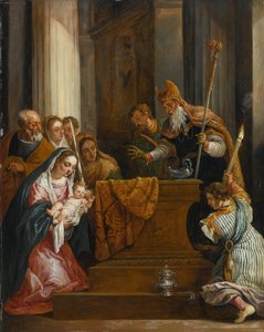 神殿でのプレゼンテーション 作： David Teniers the Younger