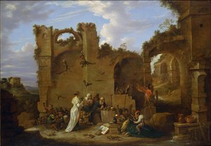 聖アントニウスの誘惑 作： David Teniers the Younger