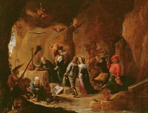 聖アントニウスの誘惑（油） 作： David Teniers the Younger