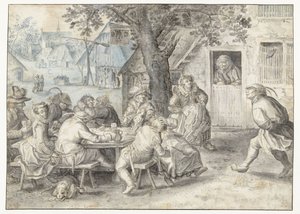 祝祭の農民、兵士、娼婦 農民、兵士、娼婦のパーティー 作： David Vinckboons (I)