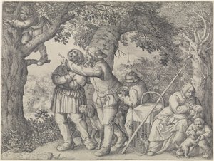 鳥の巣 ネスイハラー 作： David Vinckboons (I)