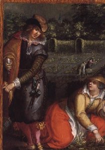優雅な紳士と庭の女 作： David Vinckboons