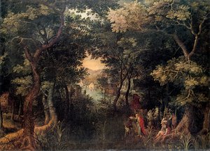 使徒フィリップのいる風景、1590-1632 作： David Vinckboons