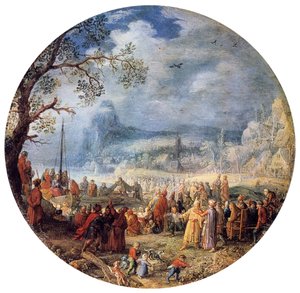 ジェネザレス湖でのキリストの説教、1623年。 作： David Vinckboons