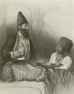 ペルシャの王子、彼の奴隷は彼にシャーベットをもたらしました 作： David Wilkie