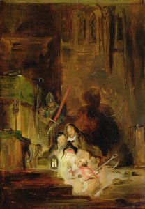 スコットランドのレガリアを埋葬する」（油彩・キャンバス） 作： David Wilkie