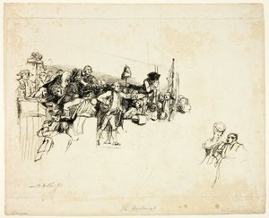 チャールズ・ジェームズ・フォックス、コヴェント・ガーデンでの公聴会 作： David Wilkie
