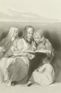 エルサレムで聖書を読むヘブライ語の女性 作： David Wilkie