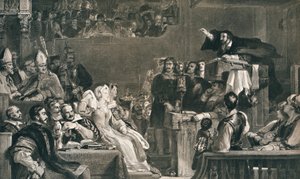 会衆の主の前で説教するジョン・ノックス、1559年6月10日、1912年c1827