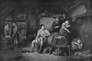 ネザードコテージのアルフレッド王、1806年、1912年 作： David Wilkie