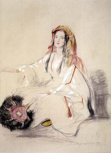No.0743*1 アラブのドレスを着た在ベイルート英国領事の妻、ムーア夫人 作： David Wilkie