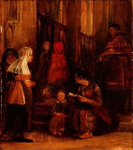 教会の中の7人の人物 作： David Wilkie