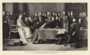 1837年6月20日、女王陛下の最初の評議会、ケンジントン宮殿 作： David Wilkie