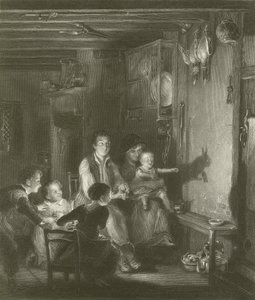 壁にうさぎ 作： David Wilkie