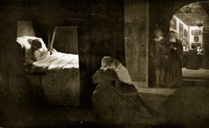 クロムウェルの死、1658年、「イギリス国民のハッチンソンの物語」、1923年頃のイラスト 作： David Wilkie