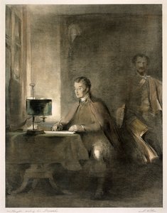 手紙を書くウェリントン 作： David Wilkie
