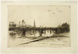 アルバート橋、鉄道橋、ビクトリア橋、クライド セットのプレート 6 作： David Young Cameron