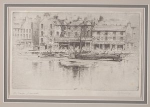 古い家屋、グリーノック 作： David Young Cameron