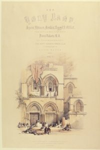 1842年にロンドンで発行されたLouis Haghe（1806-85）によって彫刻された聖地のボリュームIのタイトルページ 作： David after Roberts
