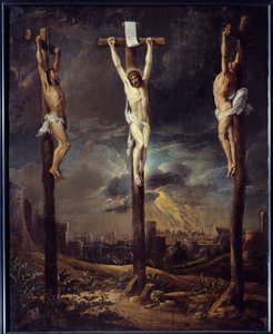 Le Calvary ダヴィッド・テニアス1世・ル・ヴュー（1582-1649）の絵画 17世紀 日0.86x0.69 m 作： David the Elder Teniers