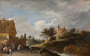 農民が踊る風景、1645-50年頃 作： David Teniers the Younger